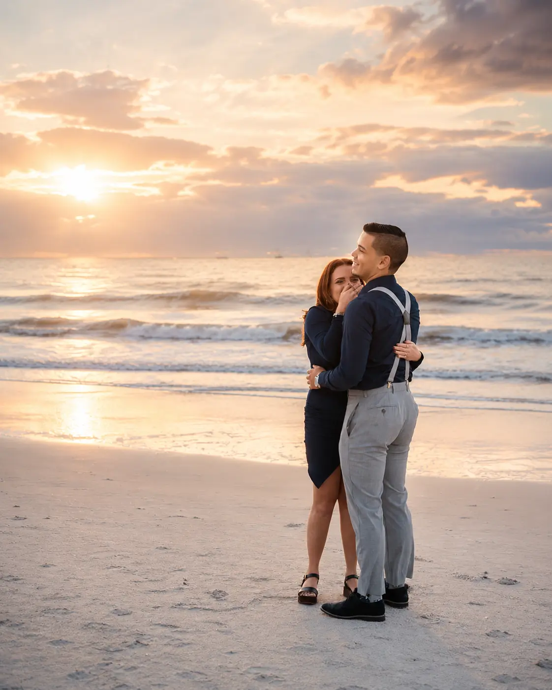 Tampa Bay engagement session at sunset on the beach